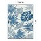 World Rug Gallery Tropical Floral Leaf Reversible Recycled Plastic 7'10'' X 10' Navy Outdoor Rug 6067NAVY8X10 - alternate 3